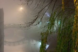 математический мост в тумане