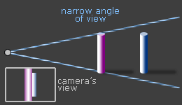 angle lens narrow eye human vs telephoto similar objects perspective