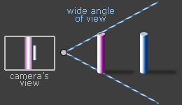 wide-angle lens - wide angle of view