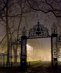  traînée de lumière de la fenêtre dans le brouillard 