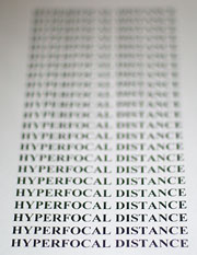 Hyperfocal Distance Chart