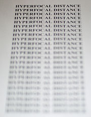 Hyperfocal Distance Chart