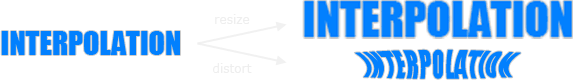 image interpolation - resize and distort example