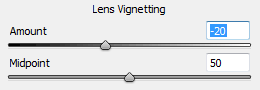 lens vignetting correction sliders in photoshop