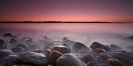 long exposure sea mist