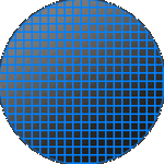 silicon wafer divided into small sensor sizes