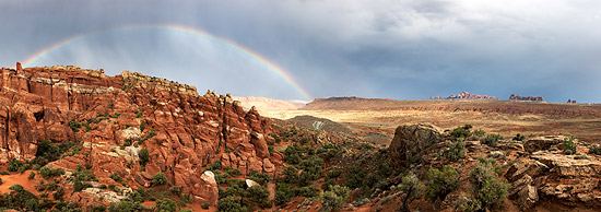 Панорама радуги в Национальном парке, штат Юта