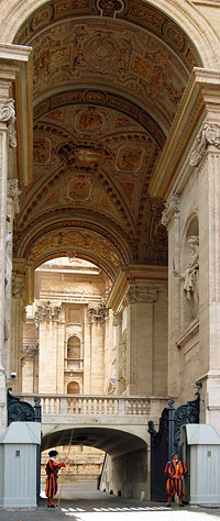 Vertically Stitched Photo of the Vatican