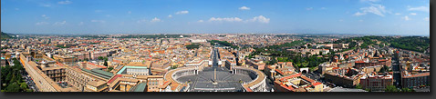 Vatican Panorama of Rome from St. Peter's