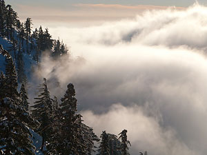 Example of telephoto layering - Mt. Baldy, California