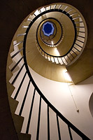 spiral staircase in New Court, St John's College, Cambridge